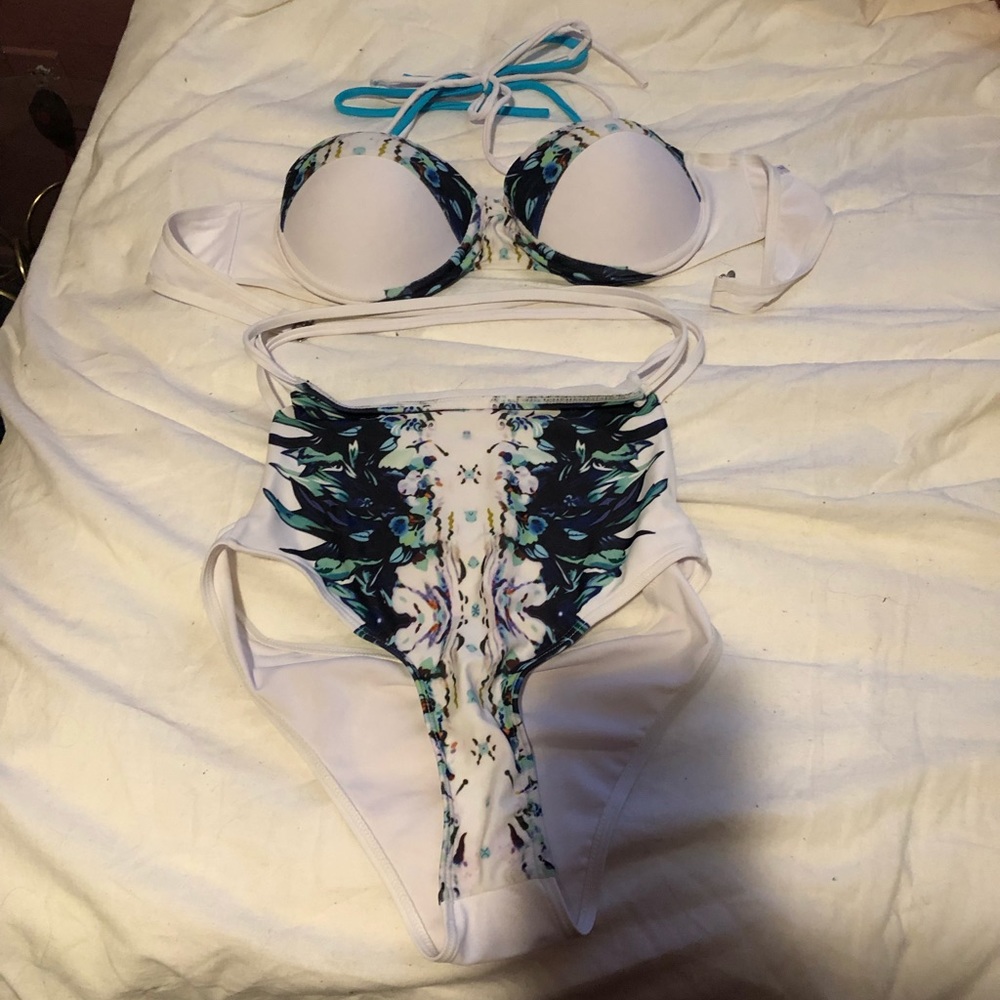 White and Blue Bikini